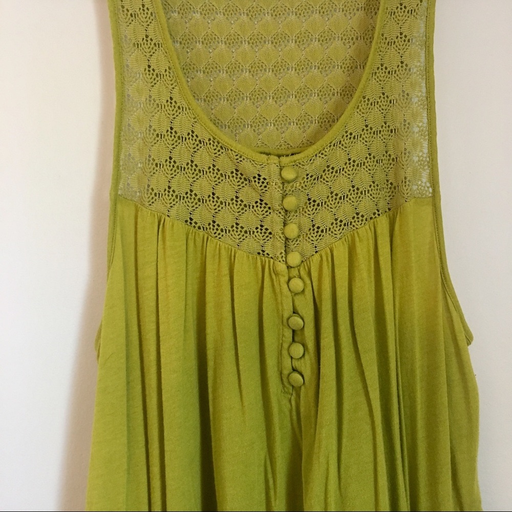Anthropologie Crochet Top Tunic with Pockets